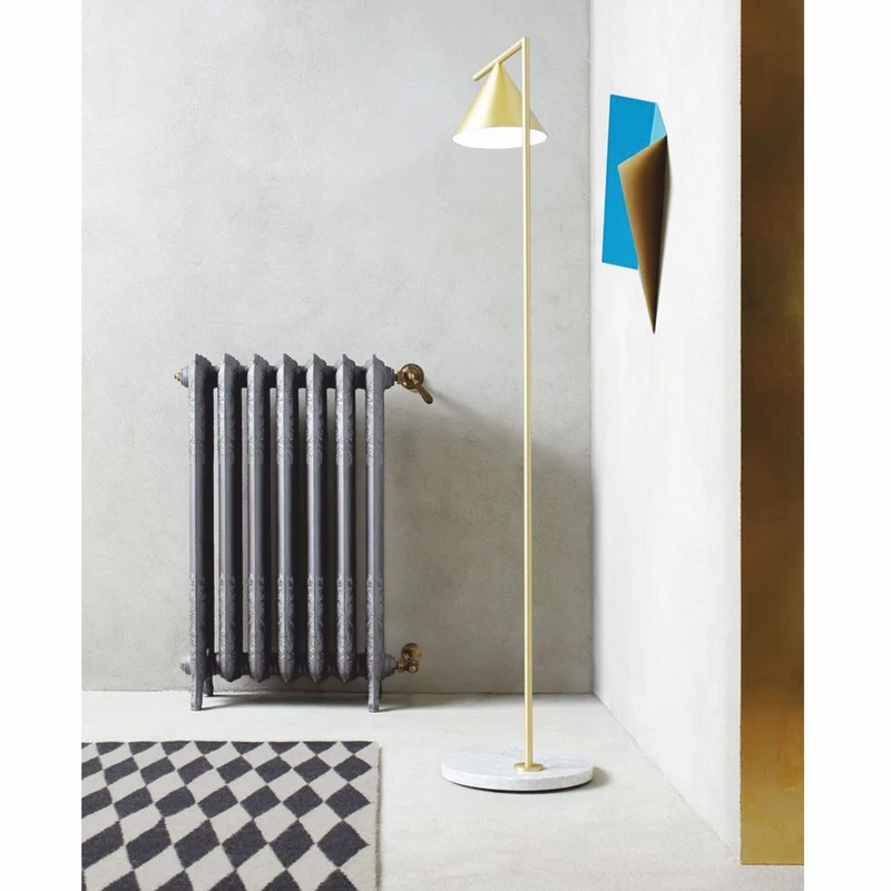 Casa Padrino Luxus Barock Heizkörper Dunkelgrau / Antik Messing 60,5 x H. 76 cm - Made in Italy
