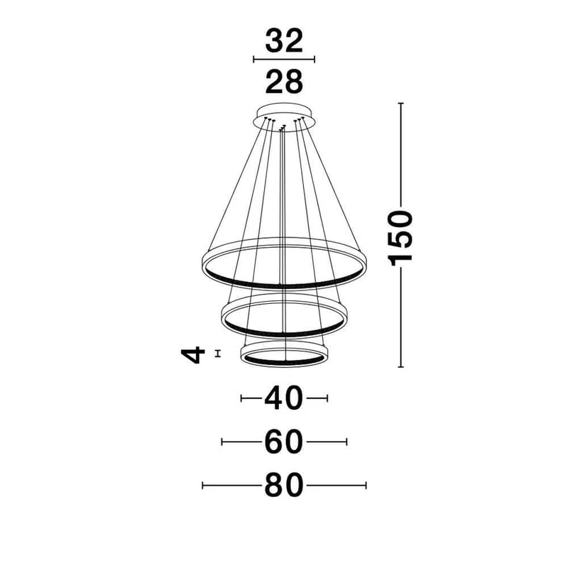Preston LED Hängelampe Ø 80cm Antik Gold