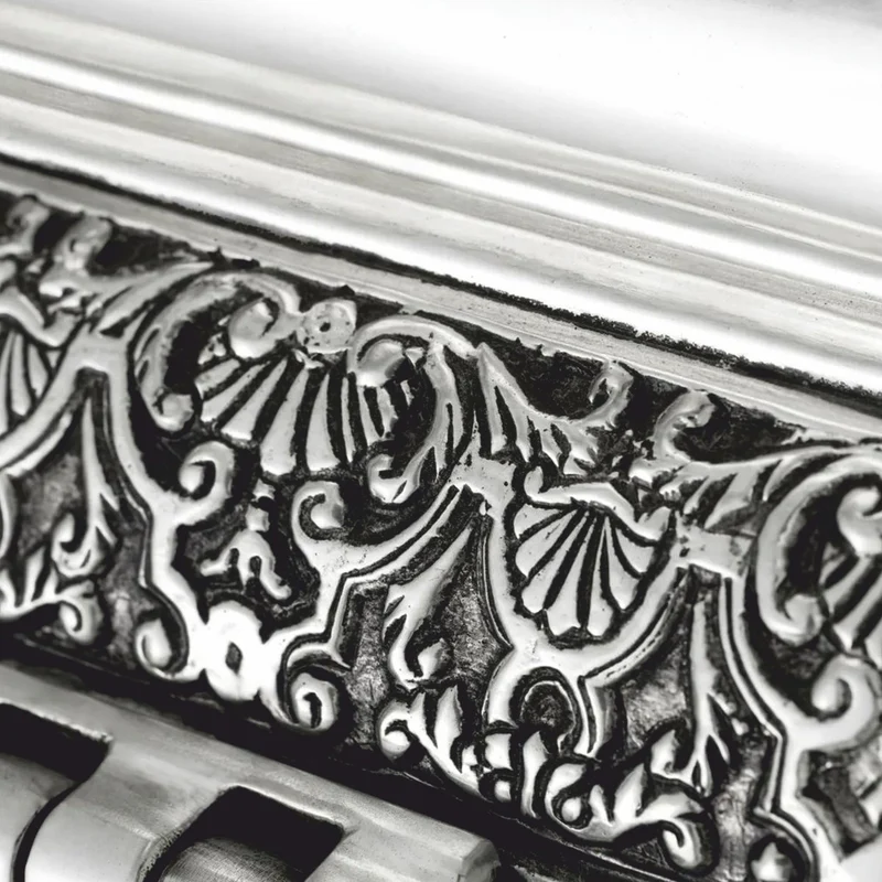 Casa Padrino Luxus Barock Deko Weinkühler Antik Silber H. 30 cm - Hotel Deko