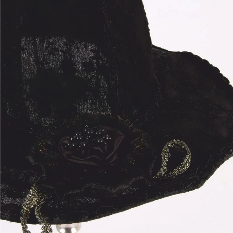 Casa Padrino Barock Lampenschirm in Damenhut Form Schwarz 38 cm - Barock Deko