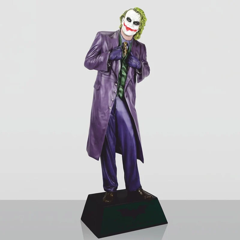 Casa Padrino XXL Deko Skulptur Lila / Grün H. 215 cm - Lebensgroße Deko Figur