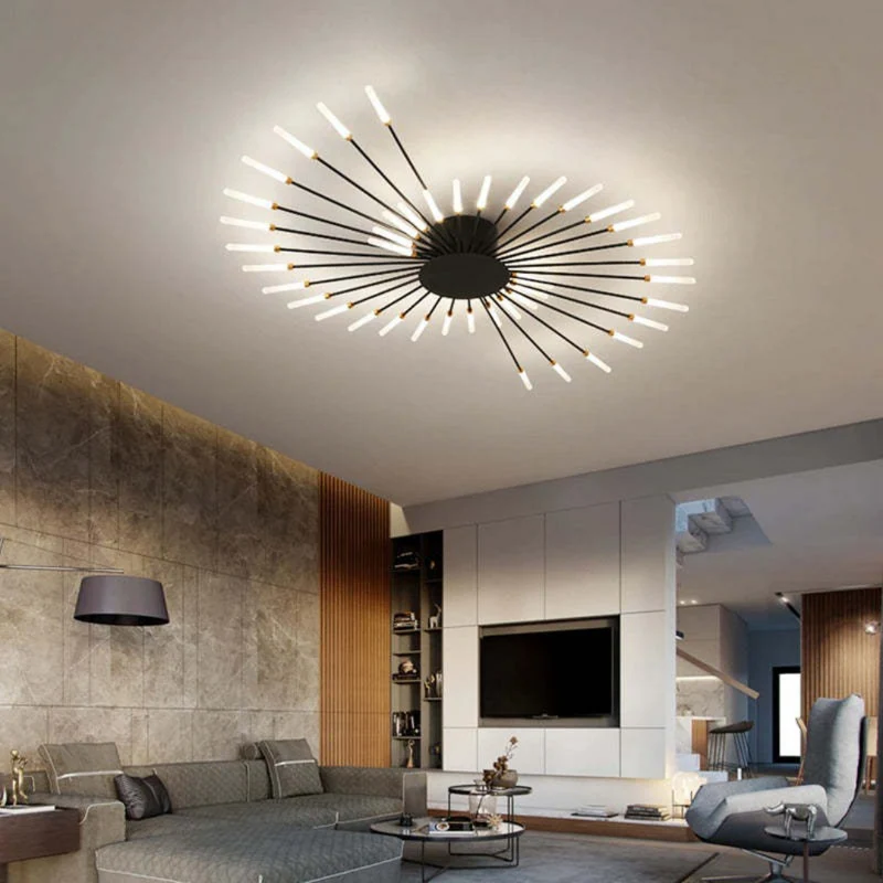 Moderne Grote LED Plafondlamp Wit & Acryl 12-42 Lampen Binnen 107.6-161.5 sq ft | Sansoti