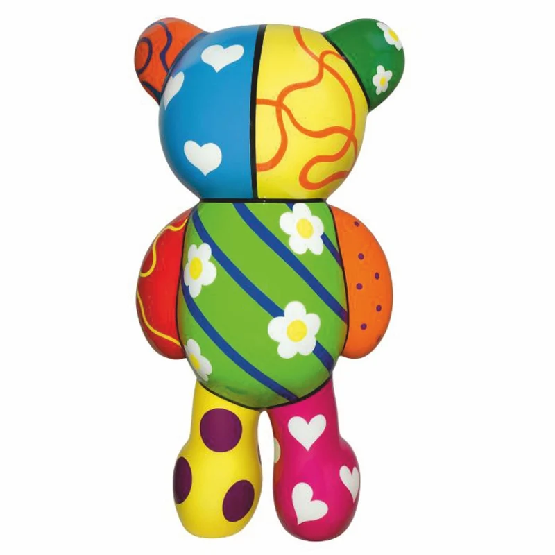 Casa Padrino Deko Figur Teddybär Bunt H. 46 cm - Deko Figuren