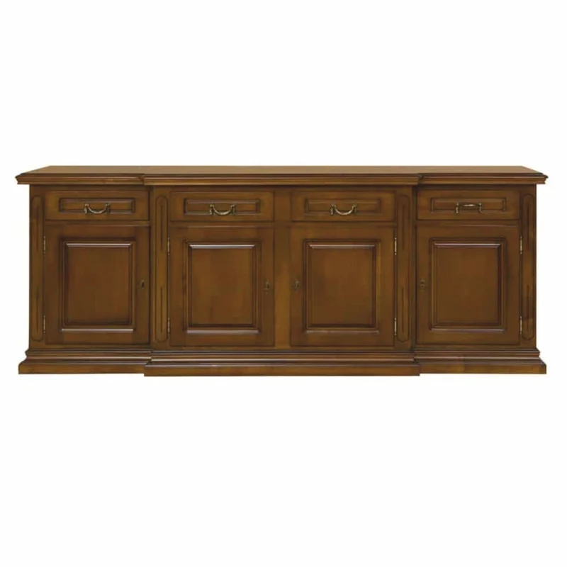 Casa Padrino Luxus Barock Massivholz Sideboard Braun 233 cm - Barock Möbel