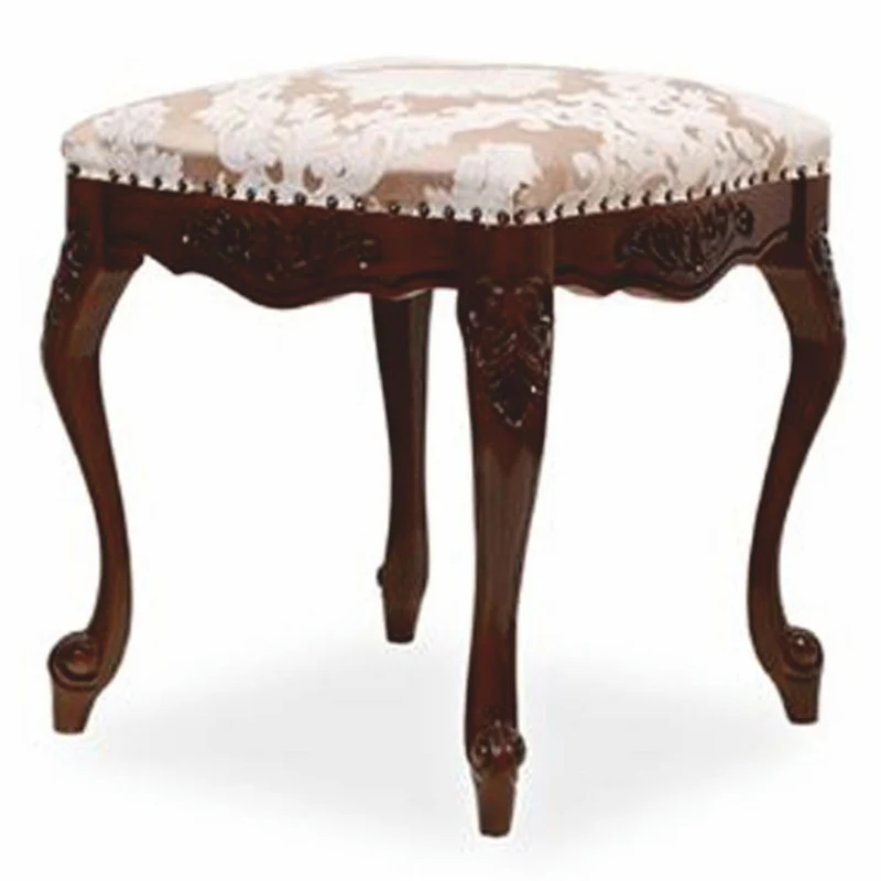 Casa Padrino Luxus Barock Hocker Kupfer / Weiß / Dunkelbraun - Barock Möbel