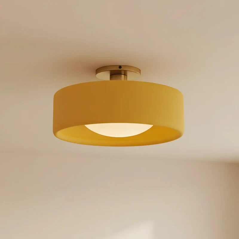 Keramische Plafondlamp Scandinavisch Design met Halfrond Porselein Kap | Sansoti