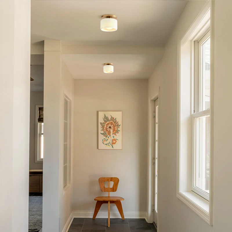 Keramische Plafondlamp Scandinavisch Design met Halfrond Porselein Kap | Sansoti