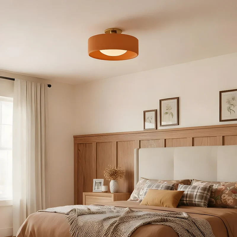 Keramische Plafondlamp Scandinavisch Design met Halfrond Porselein Kap | Sansoti