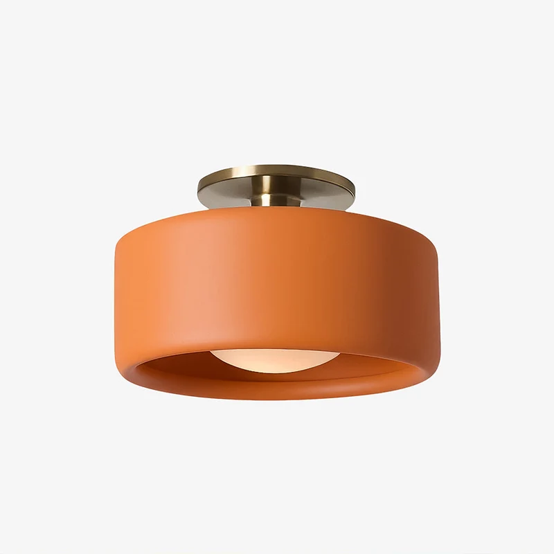 Keramische Plafondlamp Scandinavisch Design met Halfrond Porselein Kap | Sansoti