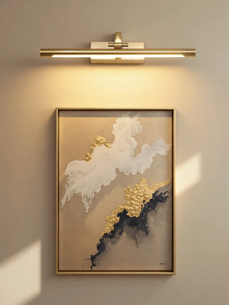 Oplaadbare Schilderijverlichting Goud USB Draadloos Frame Lamp voor Kunst Foto's Muur | Sansoti