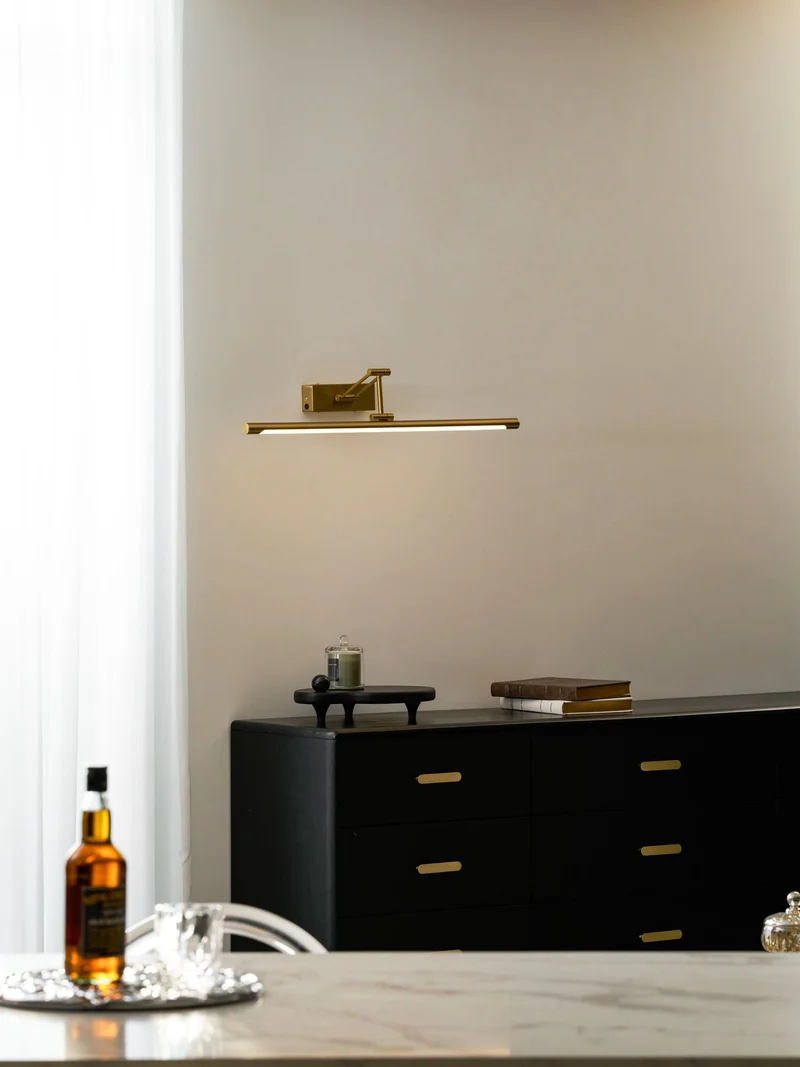Oplaadbare Schilderijverlichting Goud USB Draadloos Frame Lamp voor Kunst Foto's Muur | Sansoti