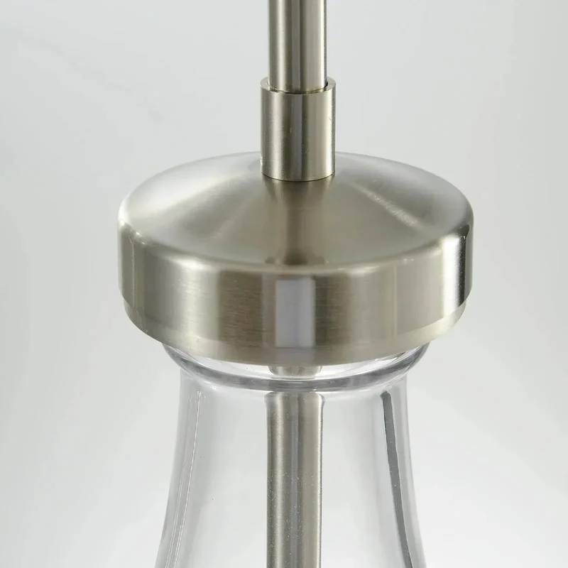 Ronde Glazen Kroonluchter 5 Lichtpunten Druppelvorm Glas Metaal Hanglamp voor Eetkamer Woonkamer Eettafel | Sansoti