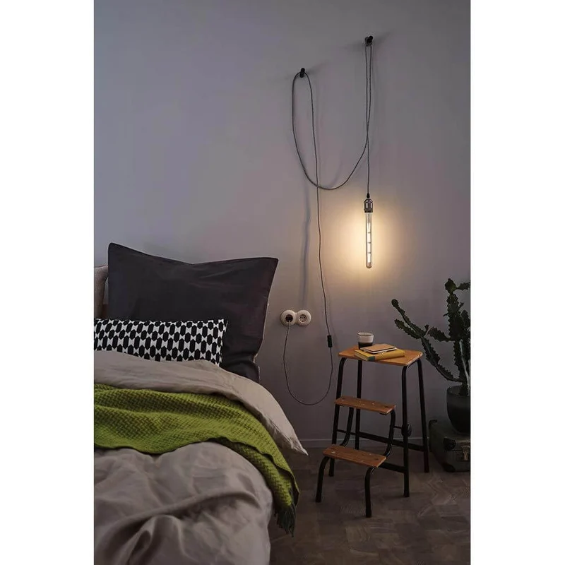 Neordic Pendelleuchte Eldar Grau, Nickel Dimmbar inkl. Stecker