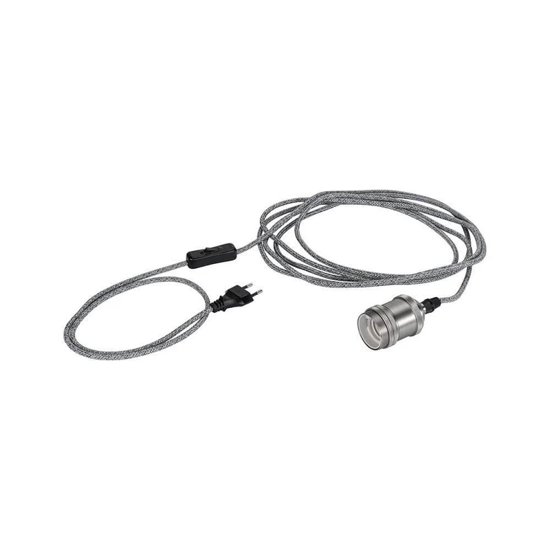 Neordic Pendelleuchte Eldar Grau, Nickel Dimmbar inkl. Stecker