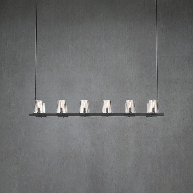 Lineaire Kristallen Kroonluchter 10-12 Lichtpunten Messing Scandinavisch Design Eetkamer Woonkamer Hangverlichting | Sansoti