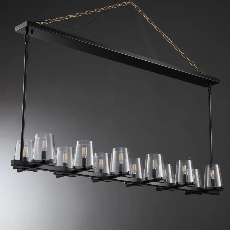 Lineaire Kristallen Kroonluchter 10-12 Lichtpunten Messing Scandinavisch Design Eetkamer Woonkamer Hangverlichting | Sansoti