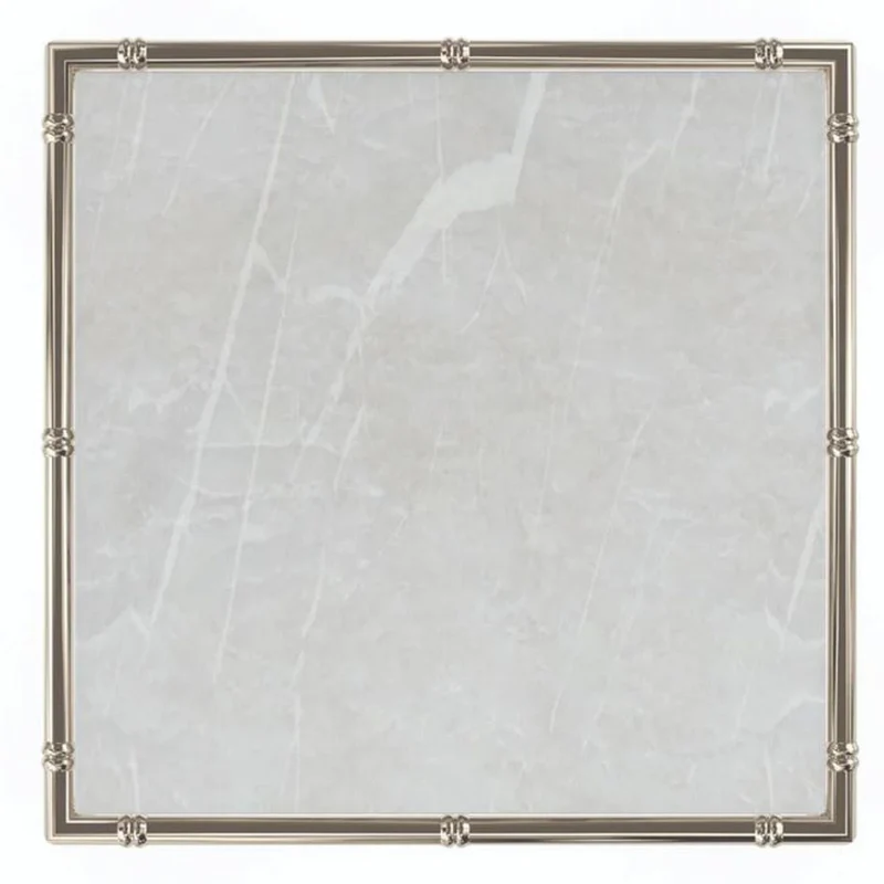 Casa Padrino Luxus Metall Beistelltisch mit Marmorplatte Silber / Weiß H. 48 cm