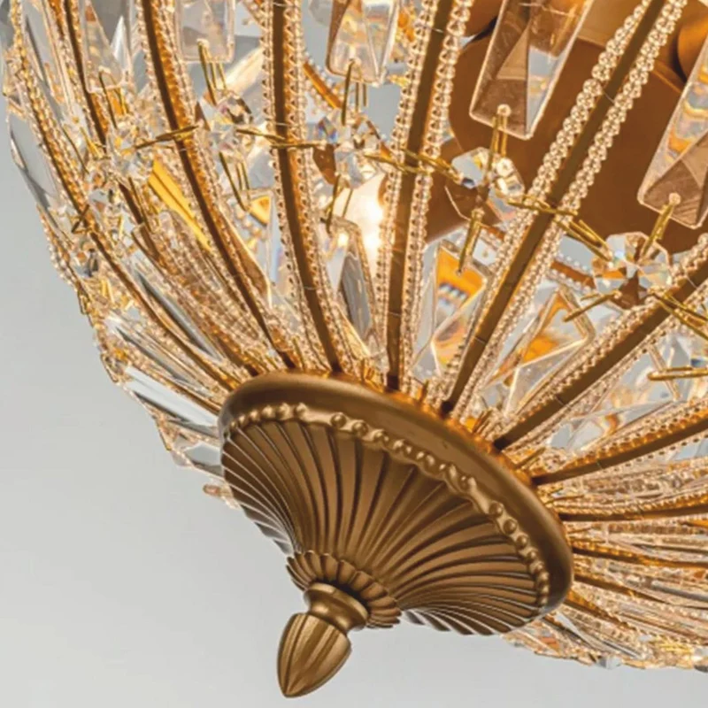 Casa Padrino Barock Kristall Kronleuchter Gold Ø 42 x H. 80 cm - Barock Leuchten
