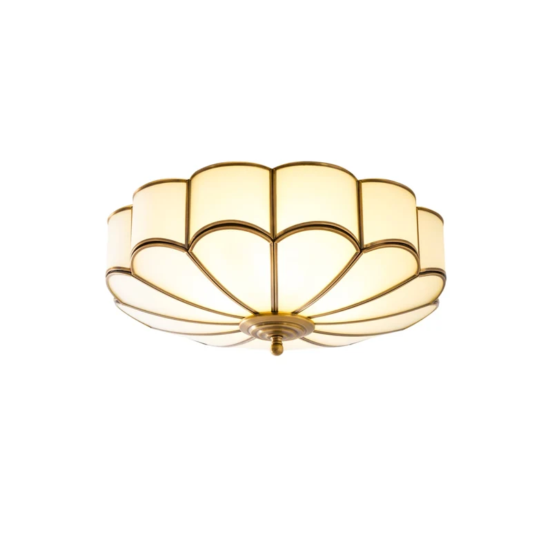Plafondlamp Woonkamer 60 cm Glas Messing 6 Lichtpunten E27 Postmodern | Sansoti
