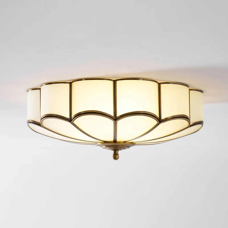 Plafondlamp Woonkamer 60 cm Glas Messing 6 Lichtpunten E27 Postmodern | Sansoti