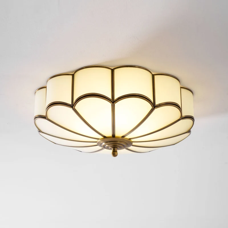 Plafondlamp Woonkamer 60 cm Glas Messing 6 Lichtpunten E27 Postmodern | Sansoti
