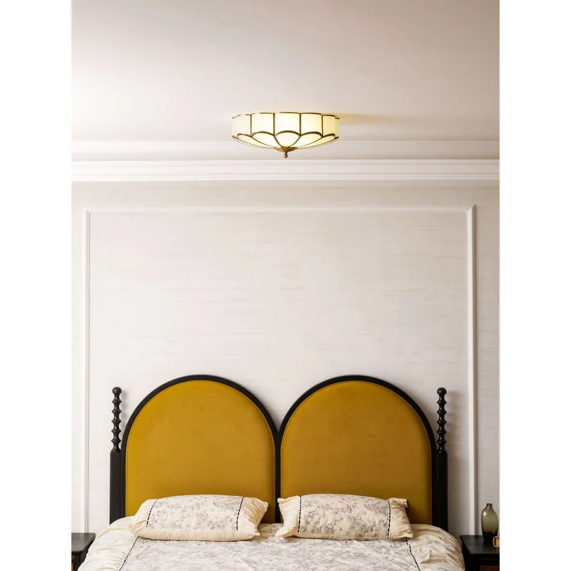 Plafondlamp Woonkamer 60 cm Glas Messing 6 Lichtpunten E27 Postmodern | Sansoti