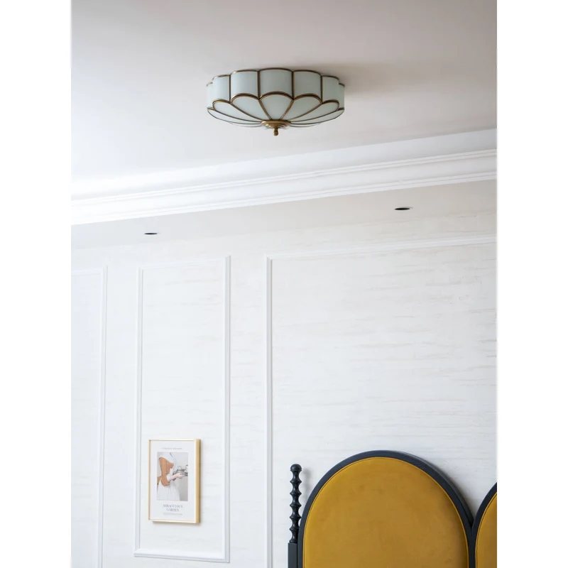 Plafondlamp Woonkamer 60 cm Glas Messing 6 Lichtpunten E27 Postmodern | Sansoti