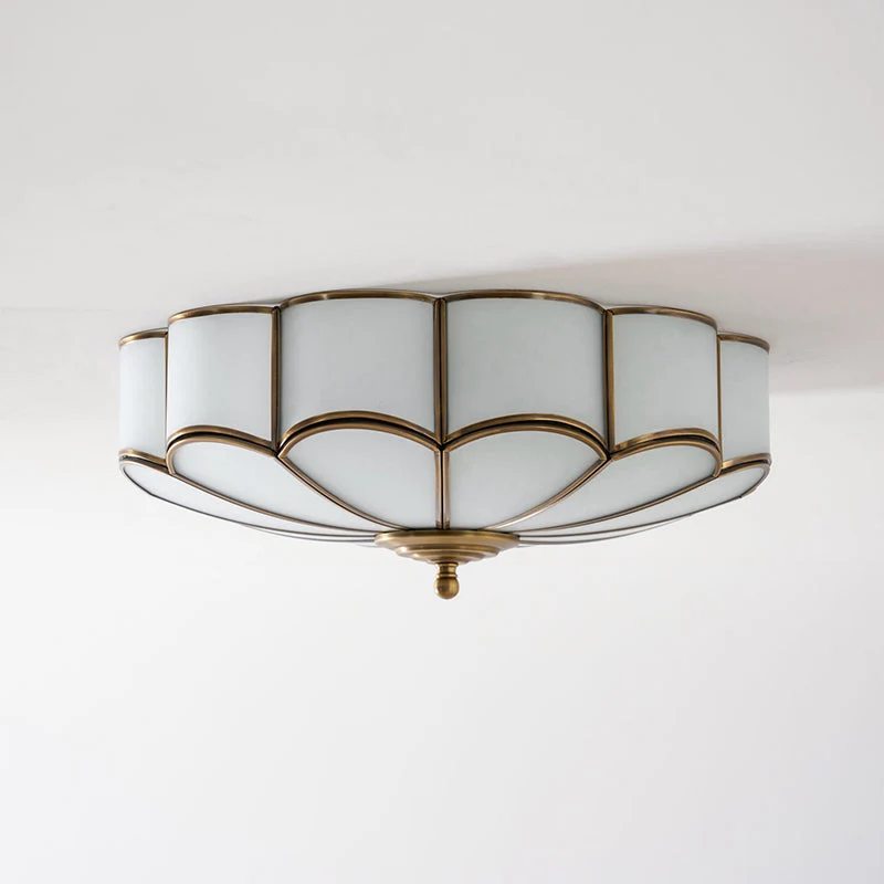 Plafondlamp Woonkamer 60 cm Glas Messing 6 Lichtpunten E27 Postmodern | Sansoti