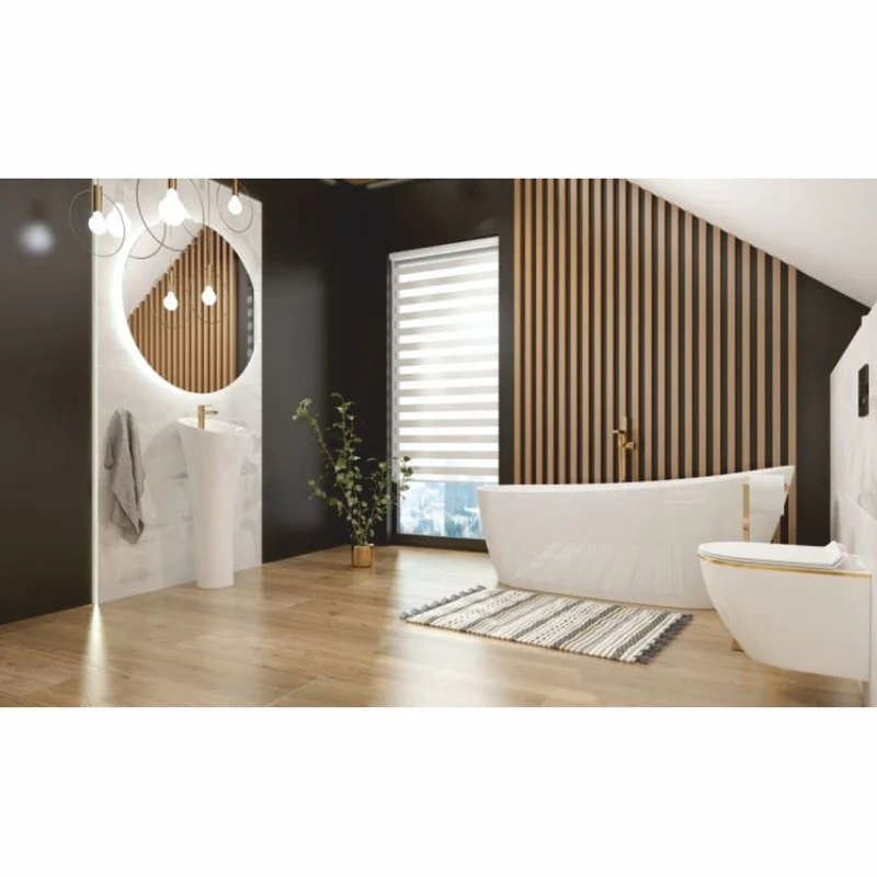 Casa Padrino Luxus Waschbecken Hochglanz Weiß H. 95 cm - Freistehendes Waschbecken