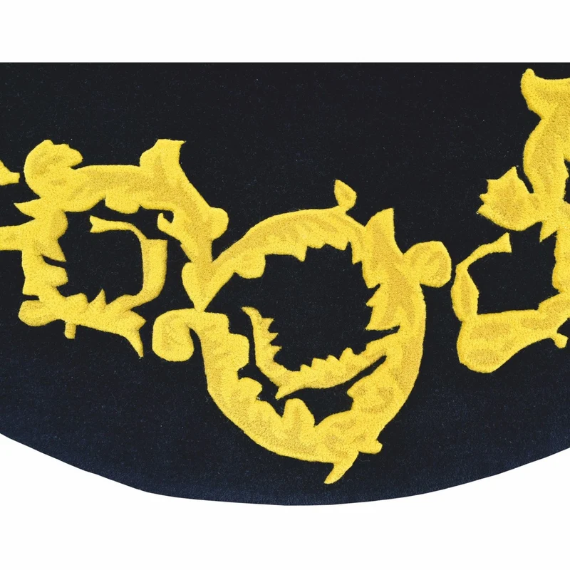 Casa Padrino Luxus Teppich Schwarz / Gold - Verschiedene Größen - Luxus Interior