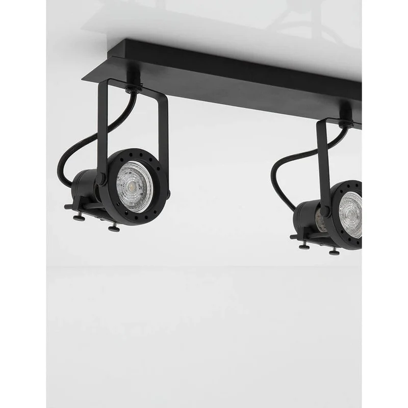 Salva Metall Deckenspot 2-flammig Schwarz