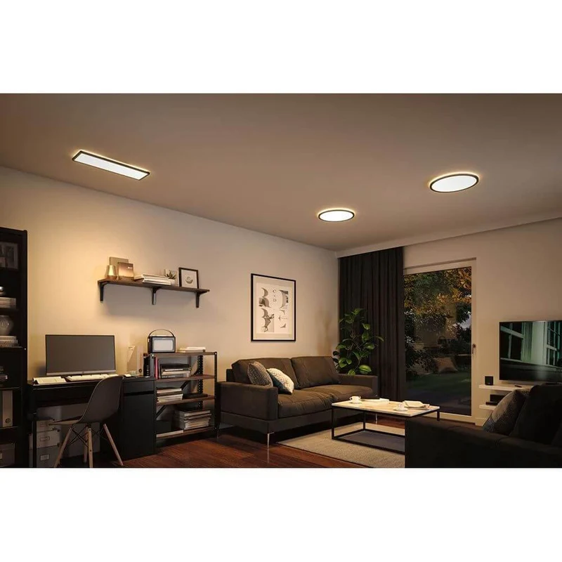 LED Panel Atria Shine 3 Stufen-Dimmer Schwarz Rechteckig