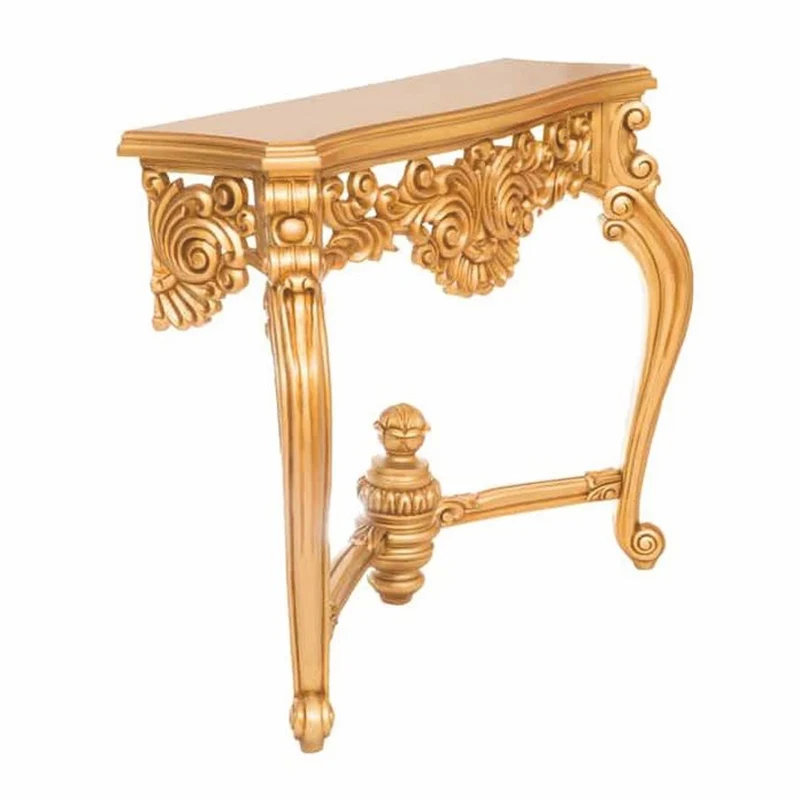 Casa Padrino Luxus Barock Konsole mit Wandspiegel Gold - Prunkvolle Barock Möbel