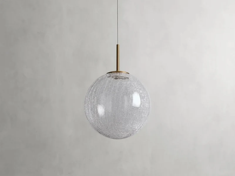 Glazen Hanglamp met Geïntegreerde LED Verlichting Messing Afwerking Verstelbaar Design Eetkamer Woonkamer | Sansoti