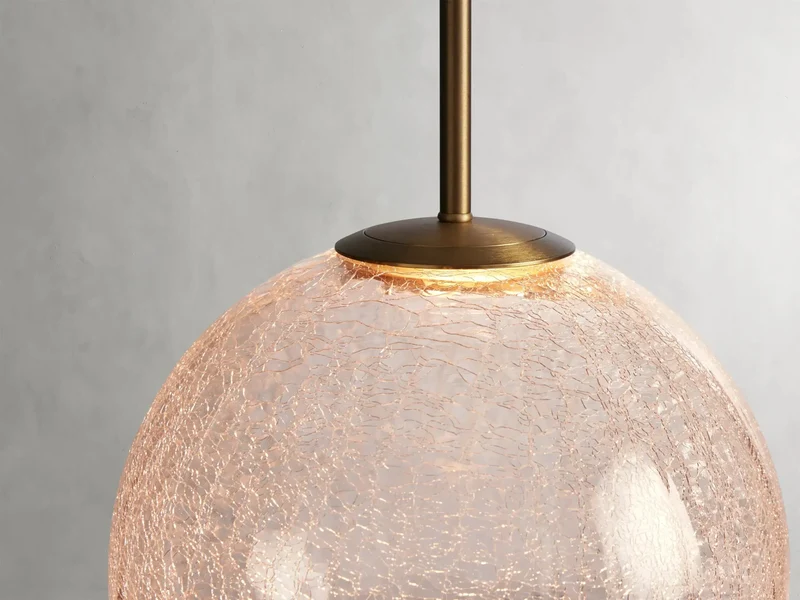 Glazen Hanglamp met Geïntegreerde LED Verlichting Messing Afwerking Verstelbaar Design Eetkamer Woonkamer | Sansoti