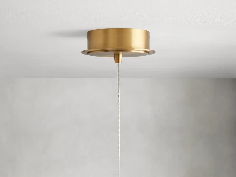 Glazen Hanglamp met Geïntegreerde LED Verlichting Messing Afwerking Verstelbaar Design Eetkamer Woonkamer | Sansoti