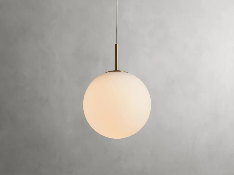 Glazen Hanglamp met Geïntegreerde LED Verlichting Messing Afwerking Verstelbaar Design Eetkamer Woonkamer | Sansoti