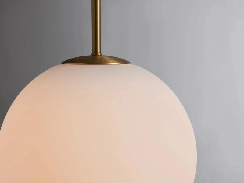 Glazen Hanglamp met Geïntegreerde LED Verlichting Messing Afwerking Verstelbaar Design Eetkamer Woonkamer | Sansoti