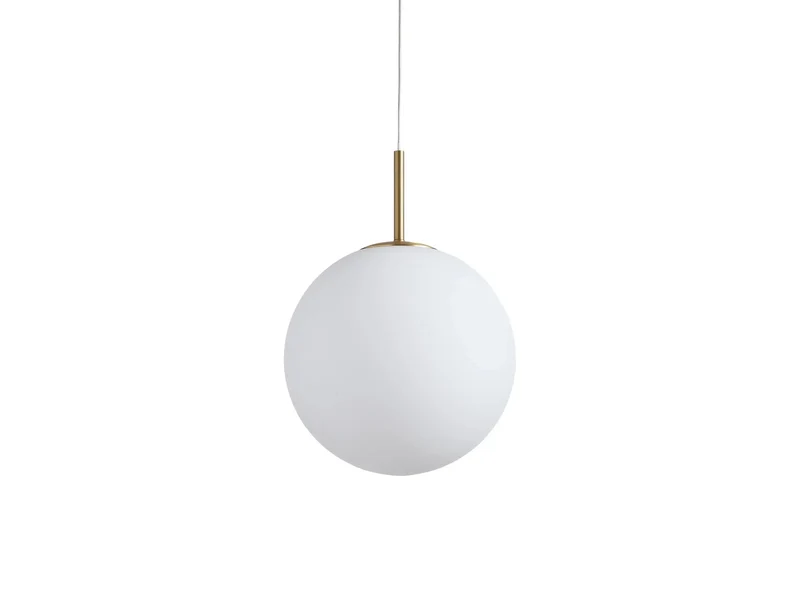 Glazen Hanglamp met Geïntegreerde LED Verlichting Messing Afwerking Verstelbaar Design Eetkamer Woonkamer | Sansoti
