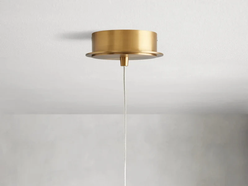 Glazen Hanglamp met Geïntegreerde LED Verlichting Messing Afwerking Verstelbaar Design Eetkamer Woonkamer | Sansoti