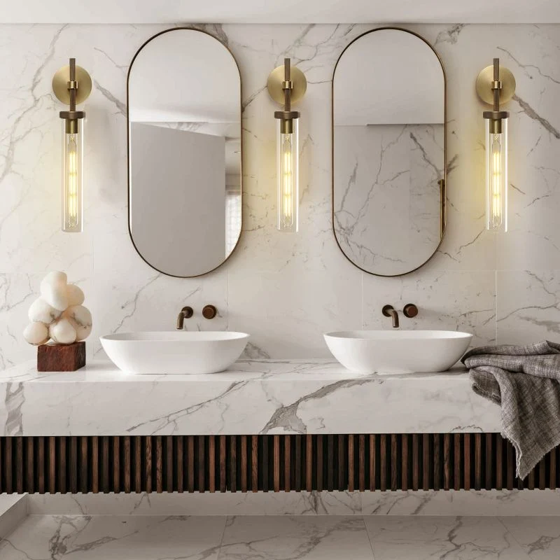 Wandlamp Kristalglas Messing Dimbaar E26 Fitting Woonkamer Slaapkamer Gang Verticaal Horizontaal Montage | Sansoti