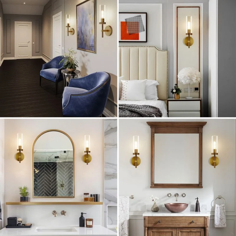 Wandlamp Kristalglas Messing Dimbaar E26 Fitting Woonkamer Slaapkamer Gang Verticaal Horizontaal Montage | Sansoti