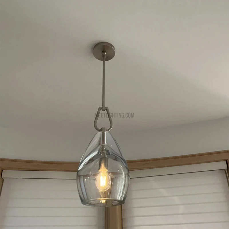 Kristallen Hanglamp met Glazen Kap Verstelbaar Messing Nikkel Zwart Eetkamer Woonkamer Plafondverlichting | Sansoti