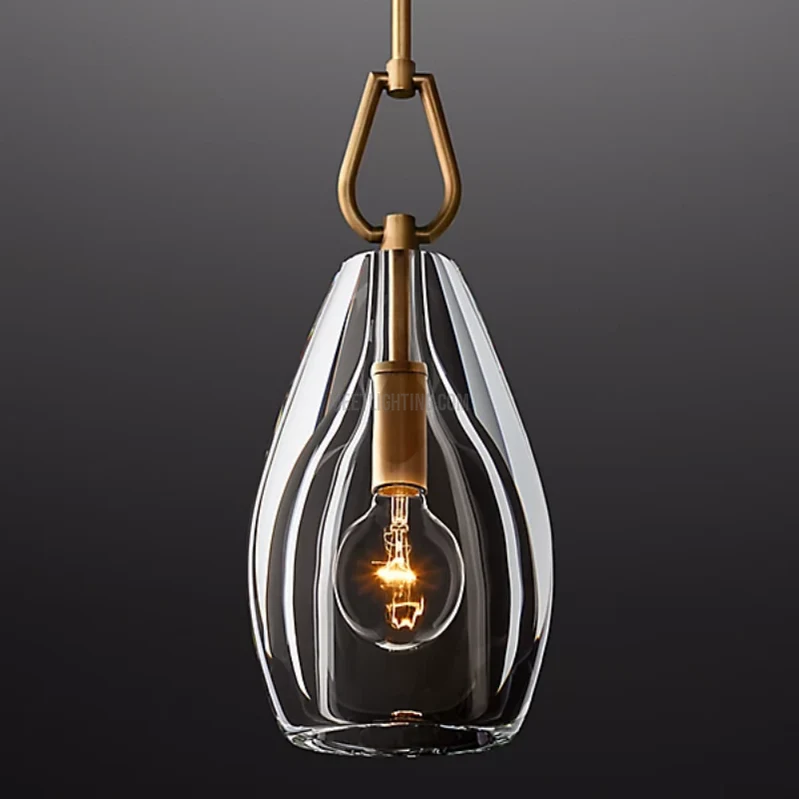 Kristallen Hanglamp met Glazen Kap Verstelbaar Messing Nikkel Zwart Eetkamer Woonkamer Plafondverlichting | Sansoti