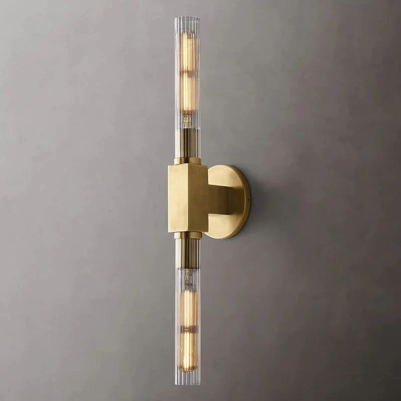 Wandlamp Glas Lineair Design Messing Zwart Nikkel Dimbaar Sfeervol Woonkamer Slaapkamer Gang Entree Verlichting | Sansoti