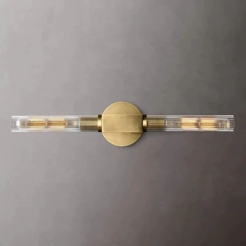 Wandlamp Glas Lineair Design Messing Zwart Nikkel Dimbaar Sfeervol Woonkamer Slaapkamer Gang Entree Verlichting | Sansoti
