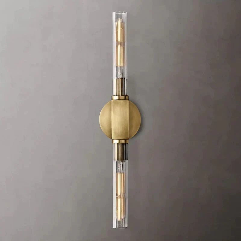 Wandlamp Glas Lineair Design Messing Zwart Nikkel Dimbaar Sfeervol Woonkamer Slaapkamer Gang Entree Verlichting | Sansoti