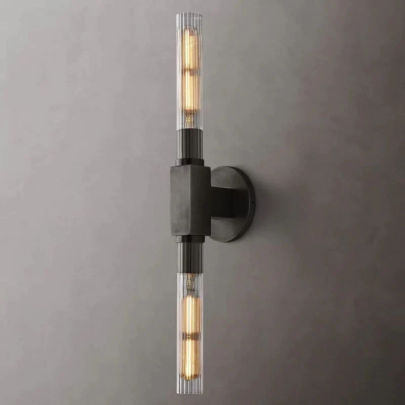 Wandlamp Glas Lineair Design Messing Zwart Nikkel Dimbaar Sfeervol Woonkamer Slaapkamer Gang Entree Verlichting | Sansoti
