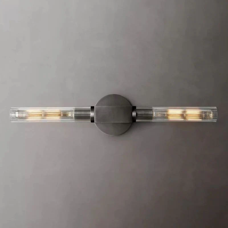 Wandlamp Glas Lineair Design Messing Zwart Nikkel Dimbaar Sfeervol Woonkamer Slaapkamer Gang Entree Verlichting | Sansoti
