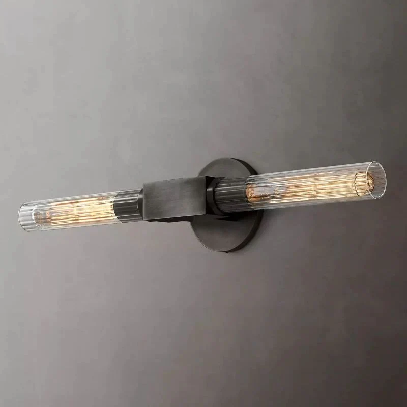 Wandlamp Glas Lineair Design Messing Zwart Nikkel Dimbaar Sfeervol Woonkamer Slaapkamer Gang Entree Verlichting | Sansoti